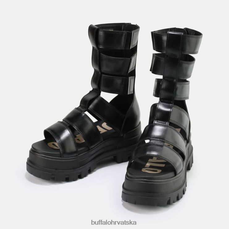 crno Buffalo aspha zeus sandala s platformom veganska |sandale TDD6T90